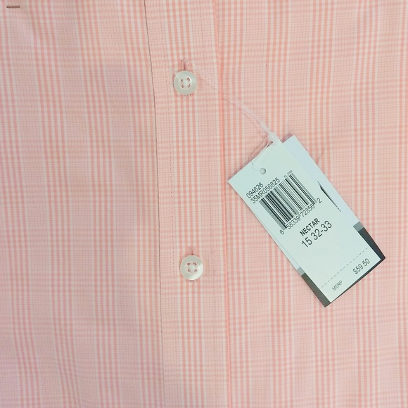 NWT Dress shirt Men 15 32/33 Michael kors open collar Orange DISCOUNT SHIPPING!! - Picture 3 of 3
